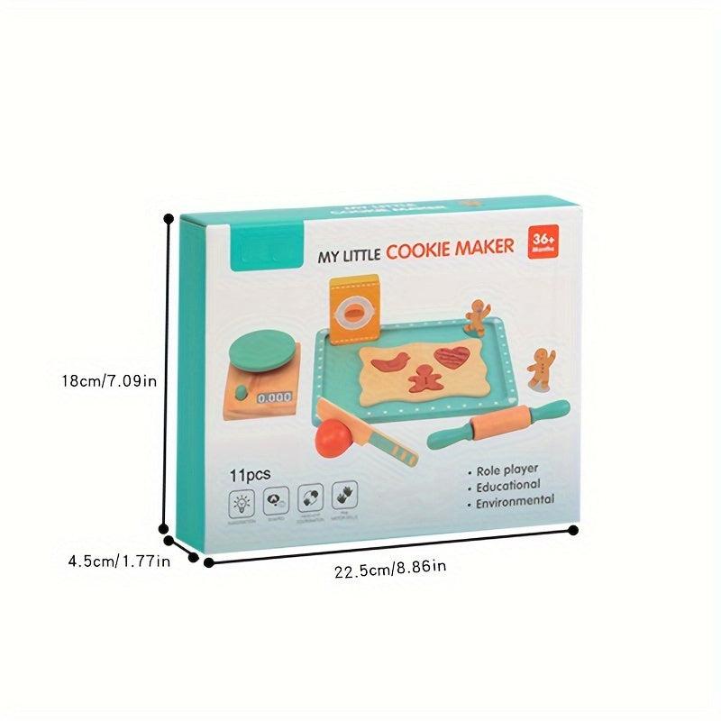 Wooden Play House Baked Cookie Toys Simulation Game for Boys Girls