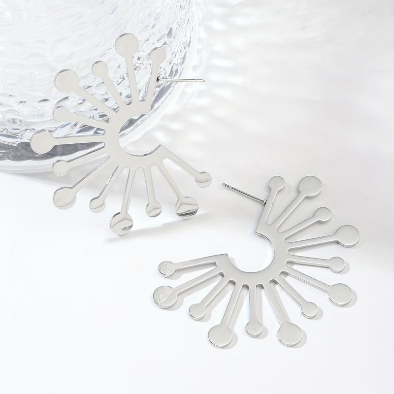 Steel Sunflower Earrings Party Jewelry Birthday Gift