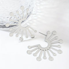 Steel Sunflower Earrings Party Jewelry Birthday Gift
