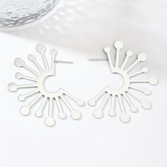 Steel Sunflower Earrings Party Jewelry Birthday Gift