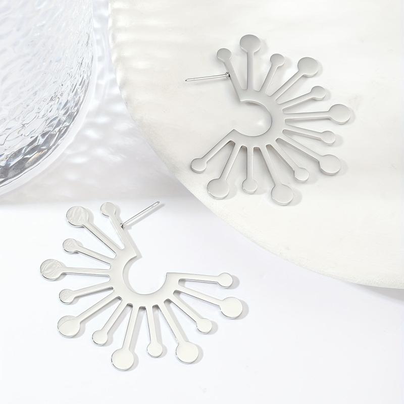 Steel Sunflower Earrings Party Jewelry Birthday Gift
