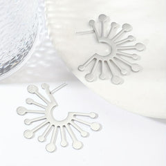 Steel Sunflower Earrings Party Jewelry Birthday Gift
