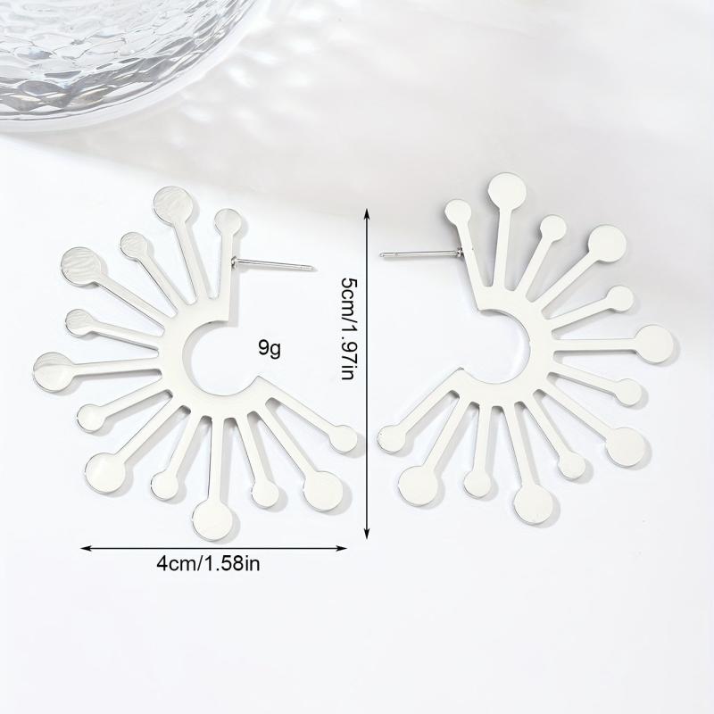 Steel Sunflower Earrings Party Jewelry Birthday Gift
