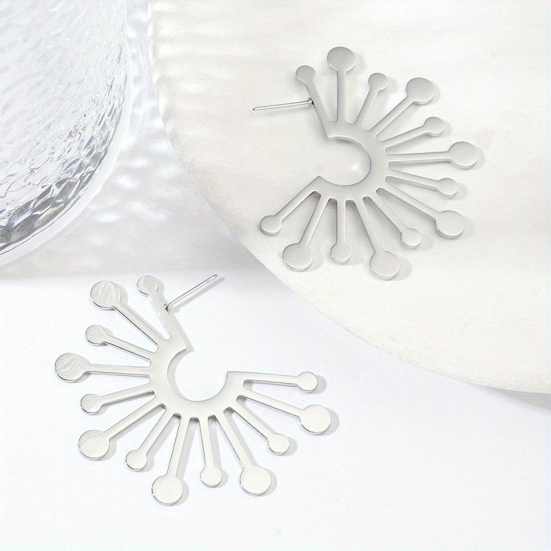 Steel Sunflower Earrings Party Jewelry Birthday Gift