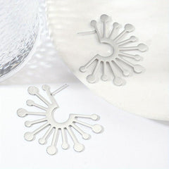 Steel Sunflower Earrings Party Jewelry Birthday Gift