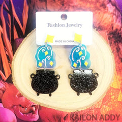Acrylic Girl Ornaments Boiler Earrings Women Halloween Hoop Earrings