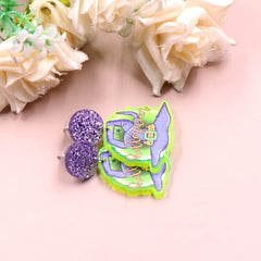Acrylic Halloween Witch's Hat Boots Earrings