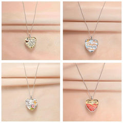 4pcs Heart Necklaces Pendant Banquet Jewelry Gift