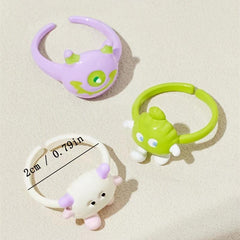 3pcs Monster Ring Adjustable Opening for Kids