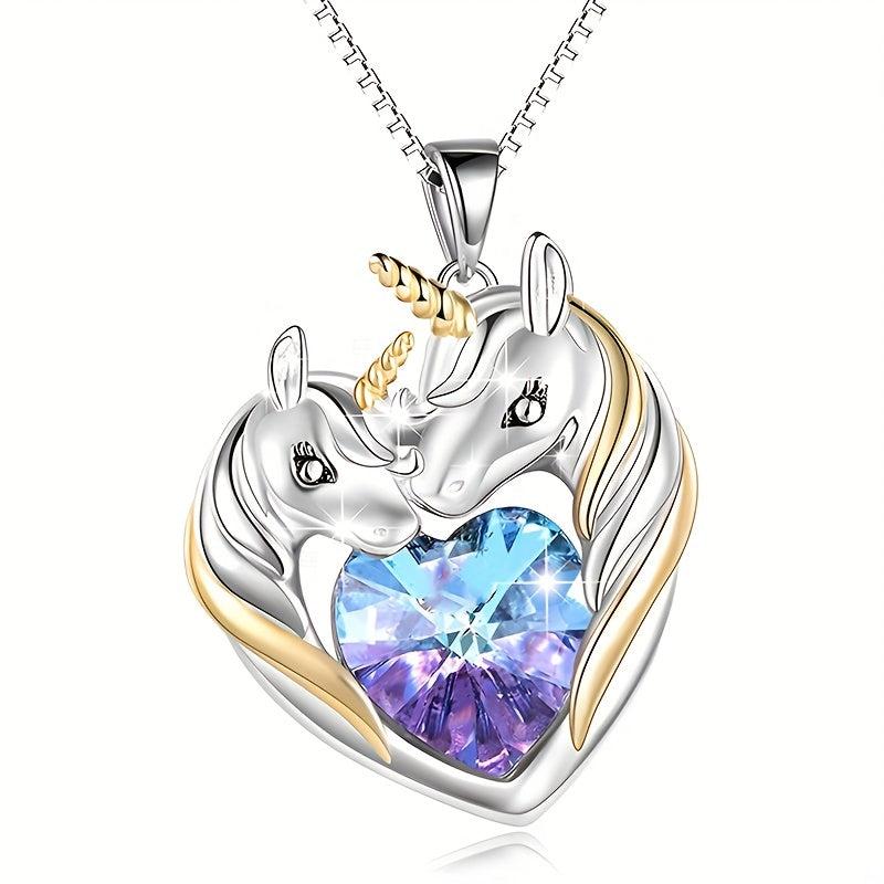 Unicorn Pendant Necklace Animal Necklace Toy Gift