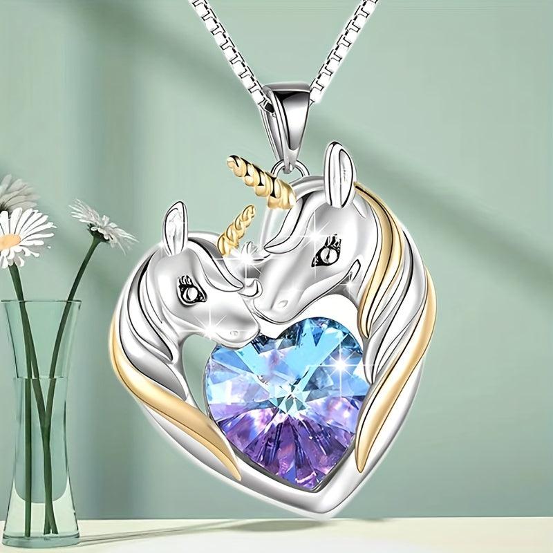 Unicorn Pendant Necklace Animal Necklace Toy Gift