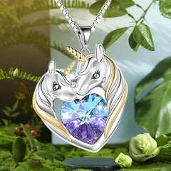 Unicorn Pendant Necklace Animal Necklace Toy Gift