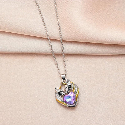 Unicorn Pendant Necklace Animal Necklace Toy Gift