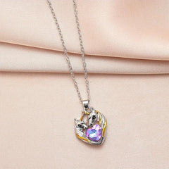 Unicorn Pendant Necklace Animal Necklace Toy Gift
