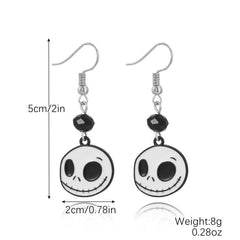 Retro Ghost Pumpkin Dangle Earrings Wooden Jewelry Perfect Holiday Gift