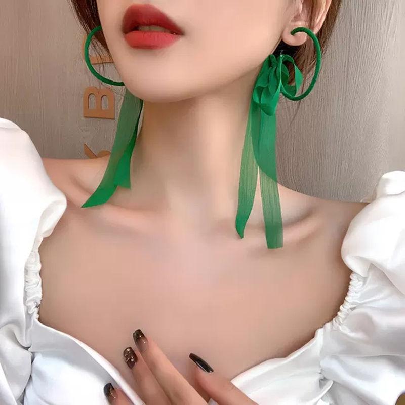 Ethnic Style Exaggerated Ribbon Earrings