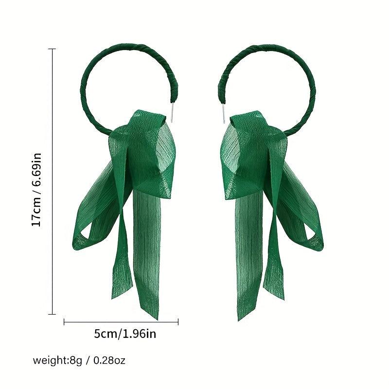 Ethnic Style Exaggerated Ribbon Earrings