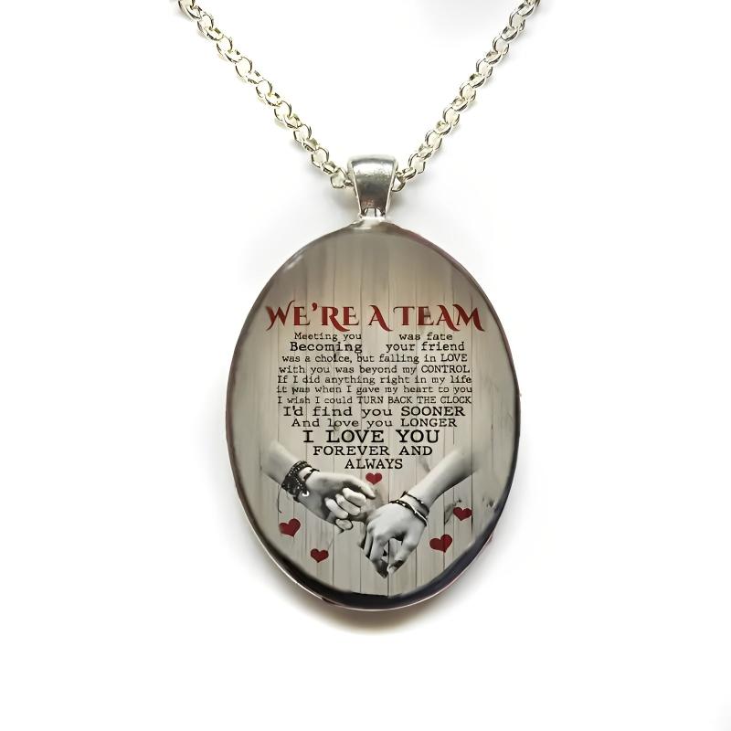 Love Vow Circular Pendant Necklace Jewelry