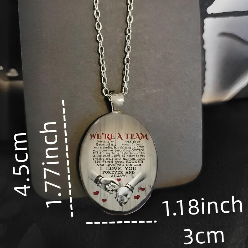 Love Vow Circular Pendant Necklace Jewelry
