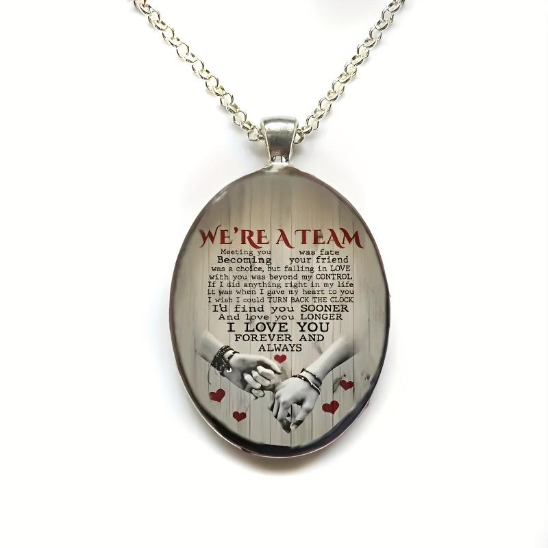 Love Vow Circular Pendant Necklace Jewelry