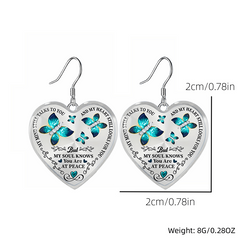 Emerald Butterfly Pattern Glass Necklace Earrings Set