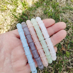 Gradient Hand String Bracelet with Beads & Crystal Hair Tie