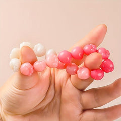Gradient Hand String Bracelet with Beads & Crystal Hair Tie