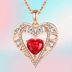 Vintage Heart Shape Pendant Necklace Toy For Kids Anniversary Gift
