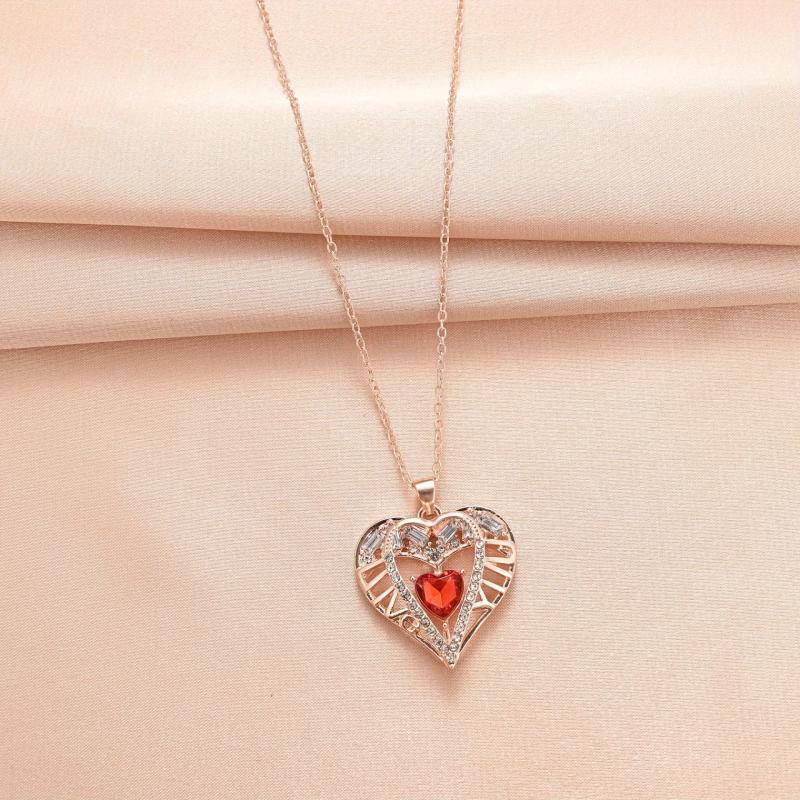 Vintage Heart Shape Pendant Necklace Toy For Kids Anniversary Gift