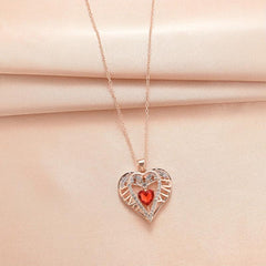Vintage Heart Shape Pendant Necklace Toy For Kids Anniversary Gift