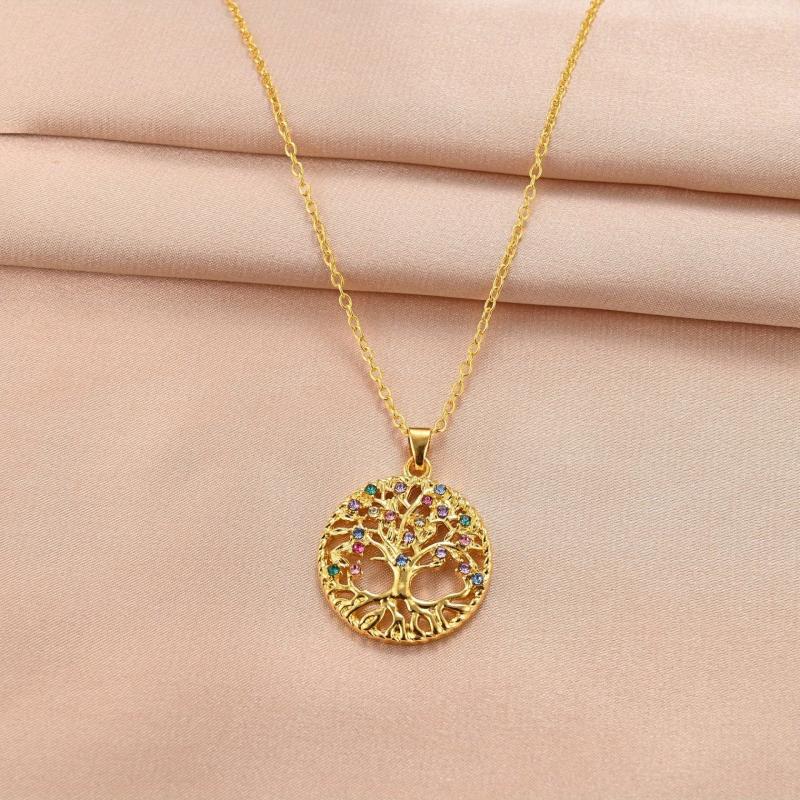 Vintage Round Plant Rose Flower Pendant Alloy Necklace Toy For Kids