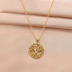 Vintage Round Plant Rose Flower Pendant Alloy Necklace Toy For Kids