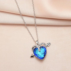 Heart Shaped Couple Pendant Necklace Gift Set
