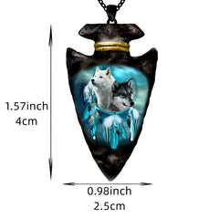Animal Punk Hip Hop Wolf Head Necklace Toy For Kids Girls Boys Men