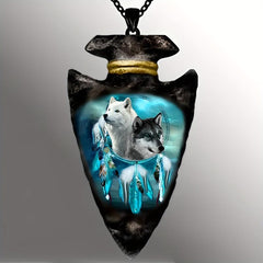 Animal Punk Hip Hop Wolf Head Necklace Toy For Kids Girls Boys Men