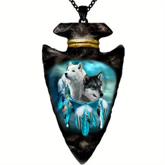 Animal Punk Hip Hop Wolf Head Necklace Toy For Kids Girls Boys Men