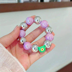 Dopamine Bead Bracelet Hair Rope Dual Purpose Headwear