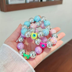 Dopamine Bead Bracelet Hair Rope Dual Purpose Headwear