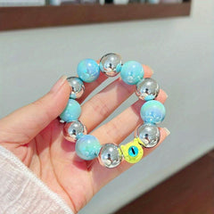Dopamine Bead Bracelet Hair Rope Dual Purpose Headwear