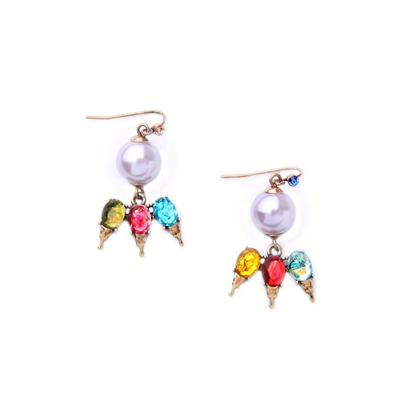 Gemstone Dangling Earrings Cartoon Drop Jewelry Gift For Women Girls