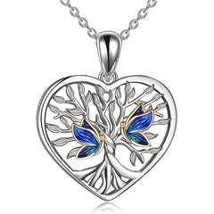 Tree Of Life Necklace Butterfly Pendant Toy Anniversary Christmas Gift