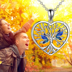 Tree Of Life Necklace Butterfly Pendant Toy Anniversary Christmas Gift