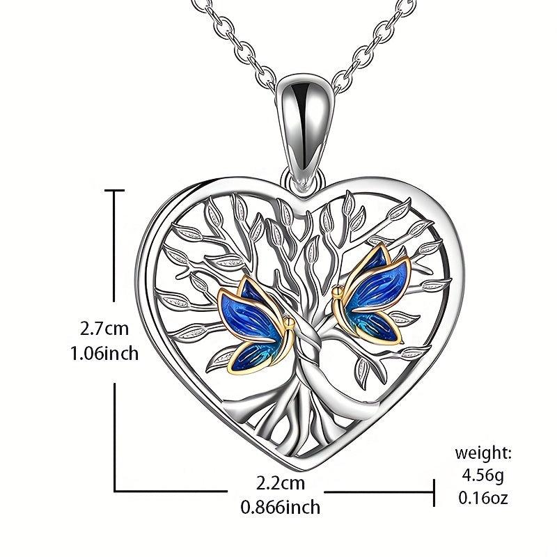 Tree Of Life Necklace Butterfly Pendant Toy Anniversary Christmas Gift