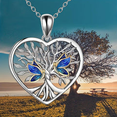 Tree Of Life Necklace Butterfly Pendant Toy Anniversary Christmas Gift
