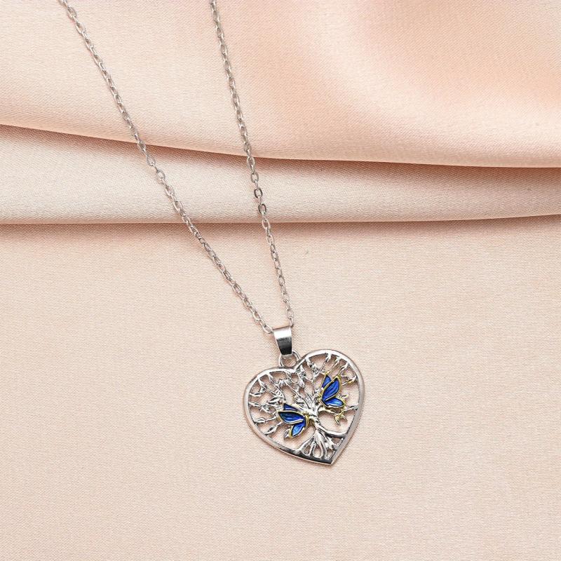 Tree Of Life Necklace Butterfly Pendant Toy Anniversary Christmas Gift