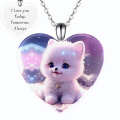 Love Puppy Crystal Pendant Necklace Toy Gift