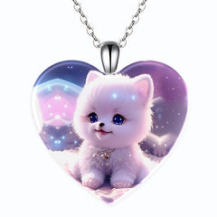 Love Puppy Crystal Pendant Necklace Toy Gift