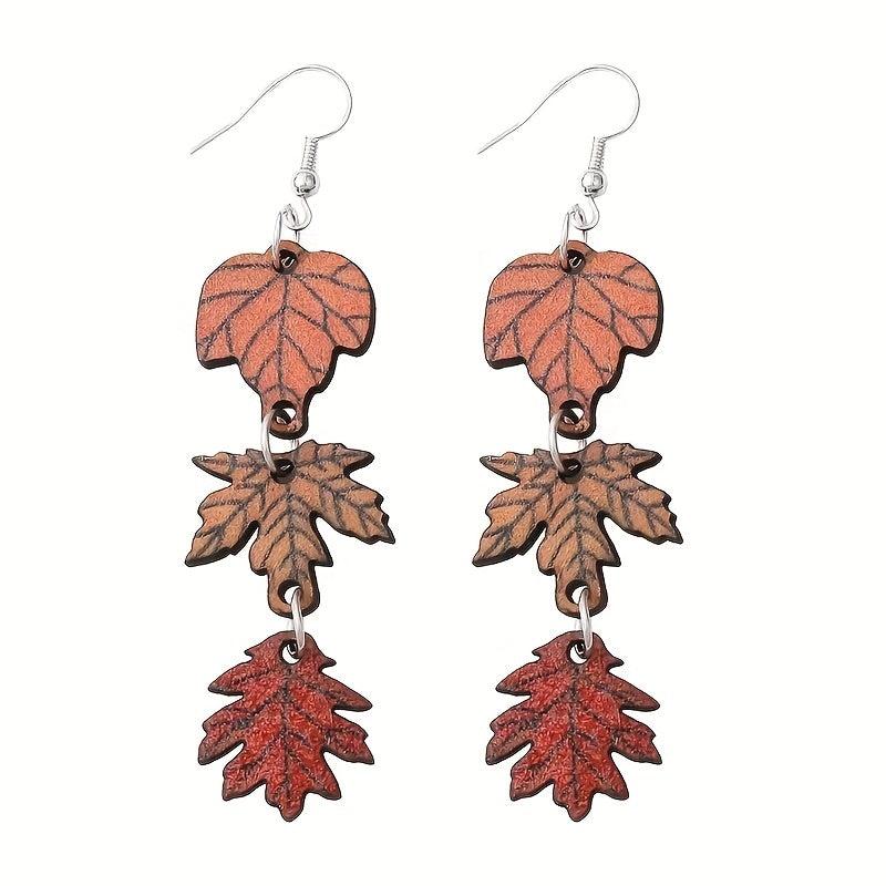Maple Leaf Tassel Earrings Sweet Halloween Gift