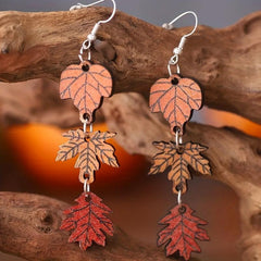 Maple Leaf Tassel Earrings Sweet Halloween Gift