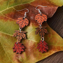 Maple Leaf Tassel Earrings Sweet Halloween Gift